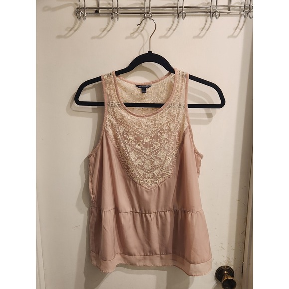 American Eagle Outfitters Tops - American Eagle Outfitters Pink Lace Blouse